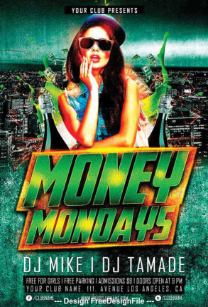 Money Mondays Party Flyer Template Psd