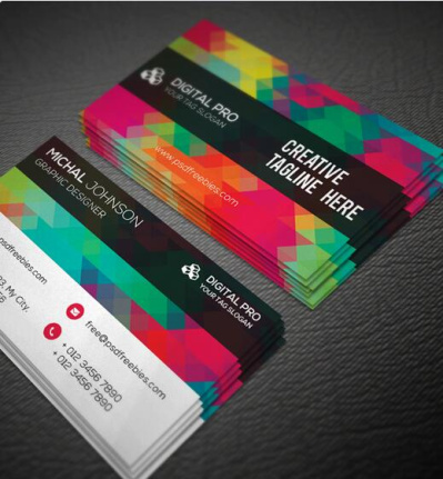 Multicolor Business Card Template Psd