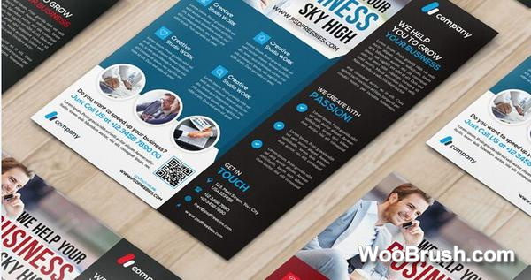 Multipurpose Company Flyer With Magazine Template Psd