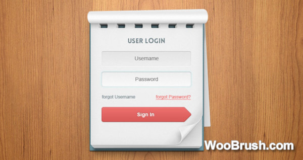 Notes Style Login Boxes Psd