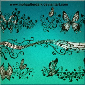 Ornamental Butterfly Brushes