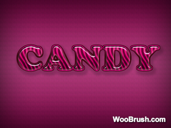 Pink Candy Text Design Material Psd