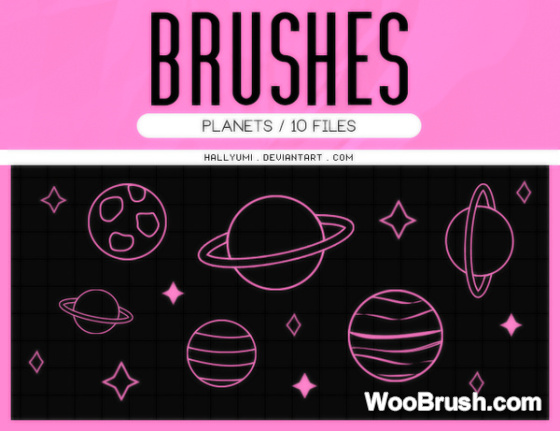 Planets Brushes Set