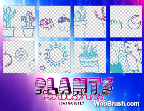 Plants Brushes Set