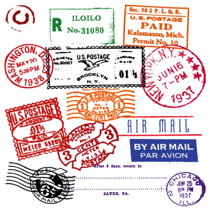 Postmark With Seal Brushes
