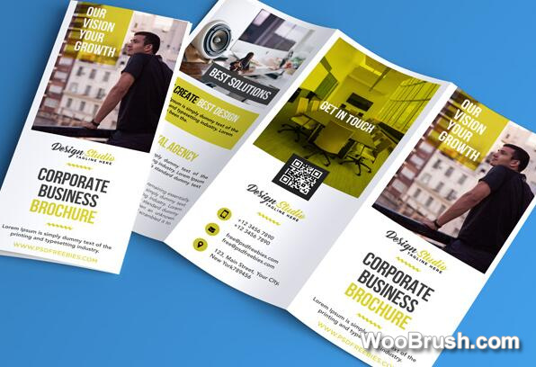 Professional Trifold Flyer And Brochure Template Psd