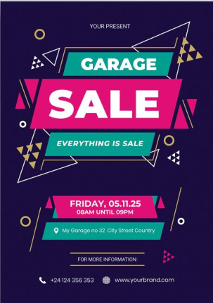 Promo Garage Sale Flyer Template Psd