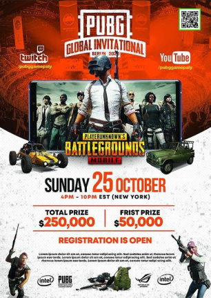 Pubg Gaming Event Flyer Template Psd