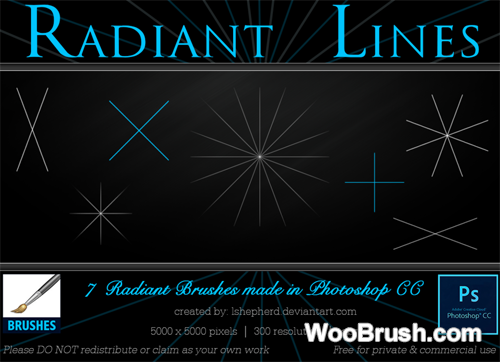 Radiant Lines Brushes