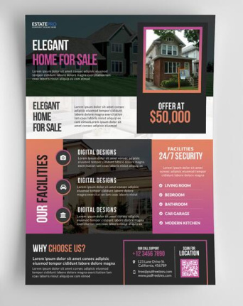 Real Estate Flyer And Poster Template Psd