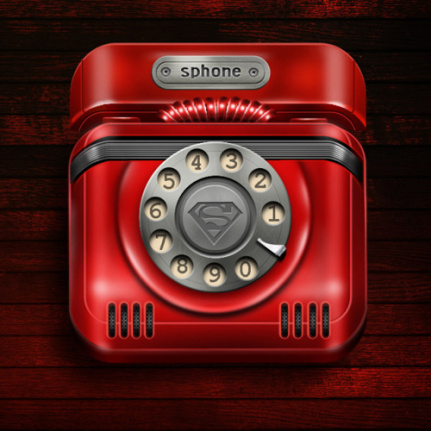 Red Phone Icons Material Psd