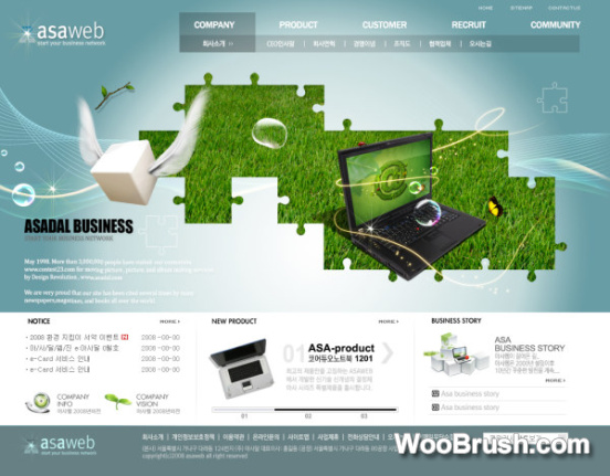 Refreshing Company Business Website Template Psd