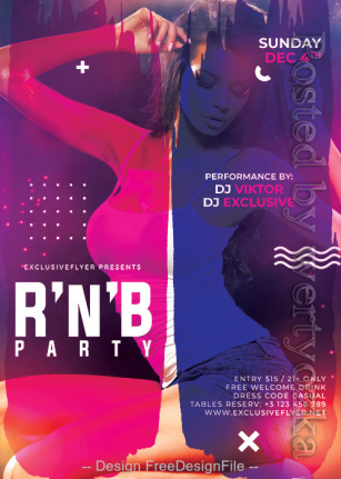 Rnb Bash Party Flyer Template Psd