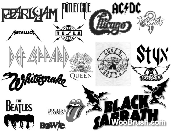 Rock Band Logos Brushes