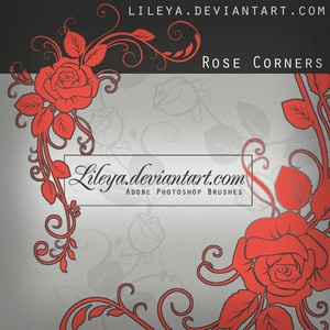 Rose Corners Floral Brushes
