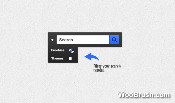Search Boxes With Menu Psd