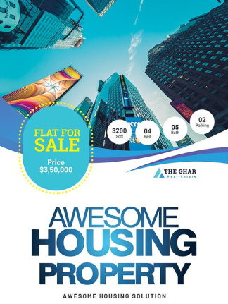 Side Real Estate Apartment Sales Flyer Template Psd