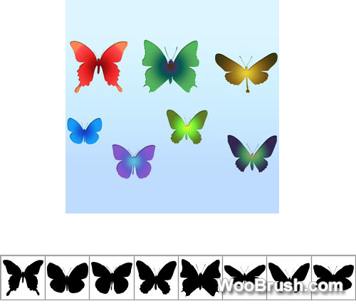 Simple Butterflies Shapes