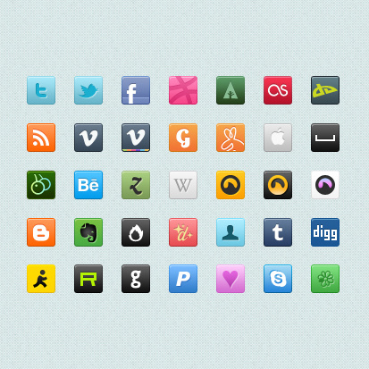 Small Fine Icons – Stratified Material Psd