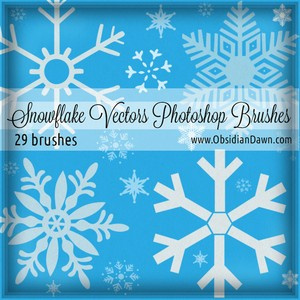 Snowflake Set Of Vectors Brushes