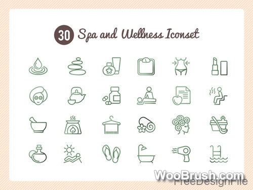 Spa And Wellness Icon Psd Set