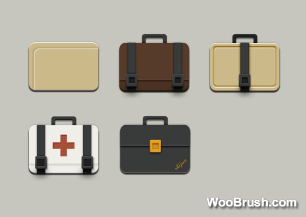 Suitcase Icons Graphics Psd