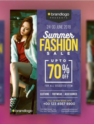 2024 Summer Fashion Sale Poster Template Psd