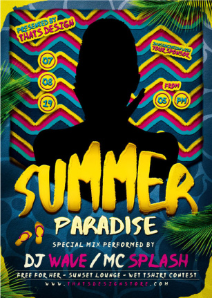 2024 Summer Paradise Flyer Template Psd