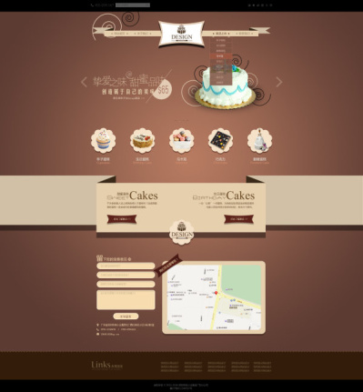 Sweet With Cake Website Template Psd