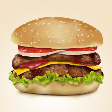 Tasty Hamburger Creative Graphics Psd