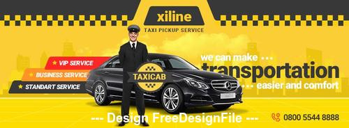 Taxi Online Facebook Cover Template Psd