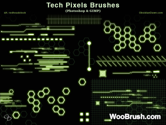 Tech Pixels Brushes