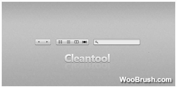 Toolbar Cleantool Material Psd