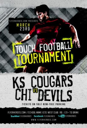 Touch Football Tournament Flyer Template Psd