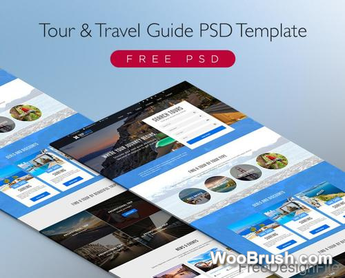 Tour & Travel Guide Page Template Psd
