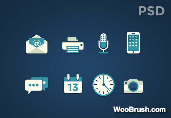Two-Color Application Icons Material Psd