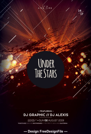 Under The Stars Flyer Design Template Psd
