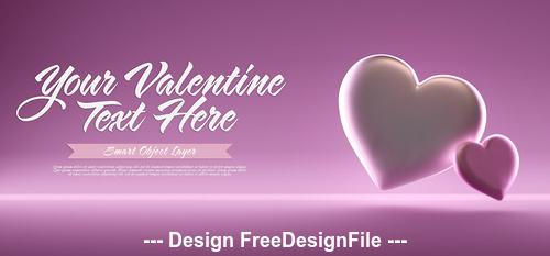 Valentines Day Banner Design Psd
