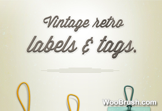 Vintage Retro Labels And Tags Psd
