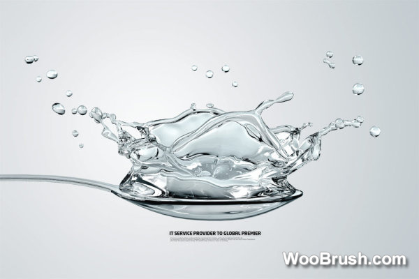 Water Creative And Spoon Psd