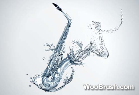 Water Effects Saxophone Background Psd