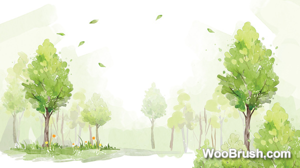 Watercolor Forest Psd