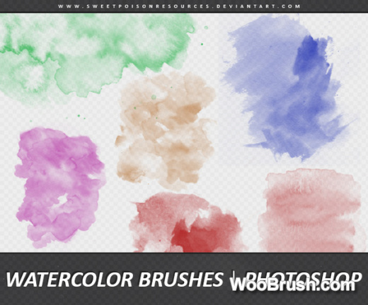 Watercolor Hand Drawn Brushes