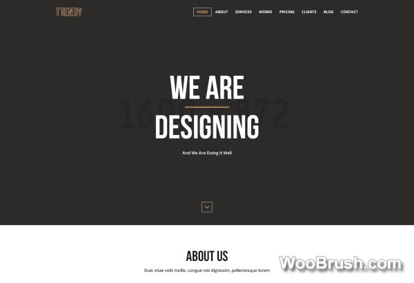 White And Black Business Website Template Psd