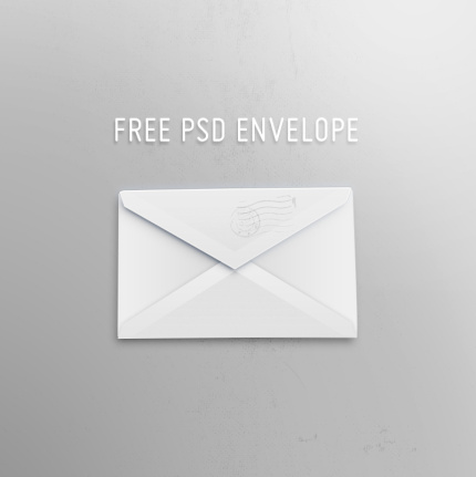 White Envelope Psd