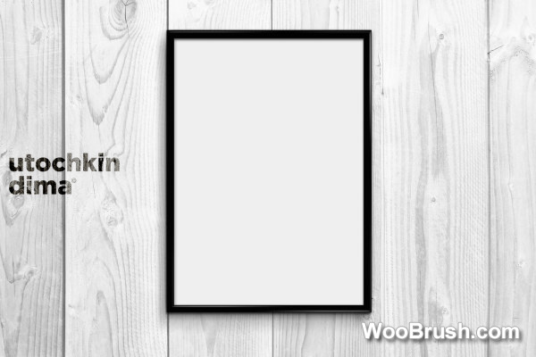 Wooden Board With Photo Frame Psd Background Encapsulated Postscripts