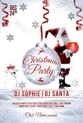 Xmas Event Party Flyer Template Psd