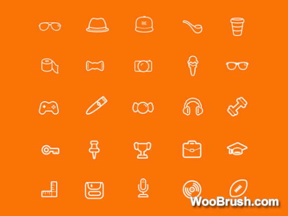 Yellow Style Life Icons Psd