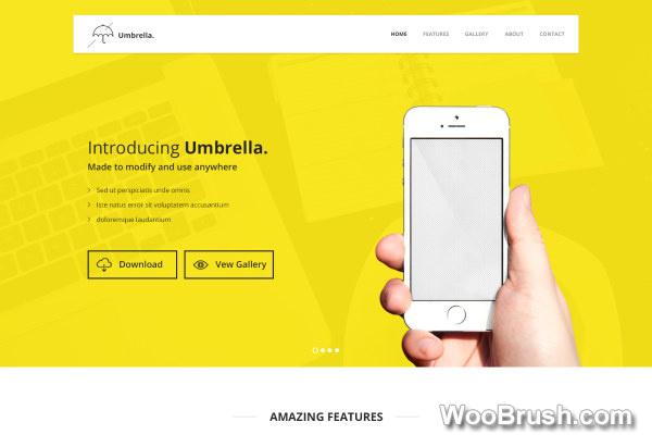 Yellow Style Website Template Creative Design Psd