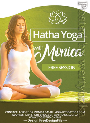 Yoga Poster And Flyer Template Psd